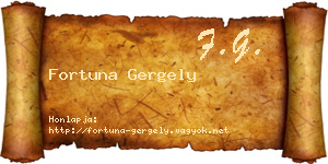 Fortuna Gergely névjegykártya