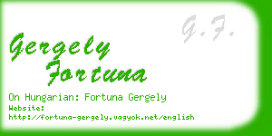 gergely fortuna business card